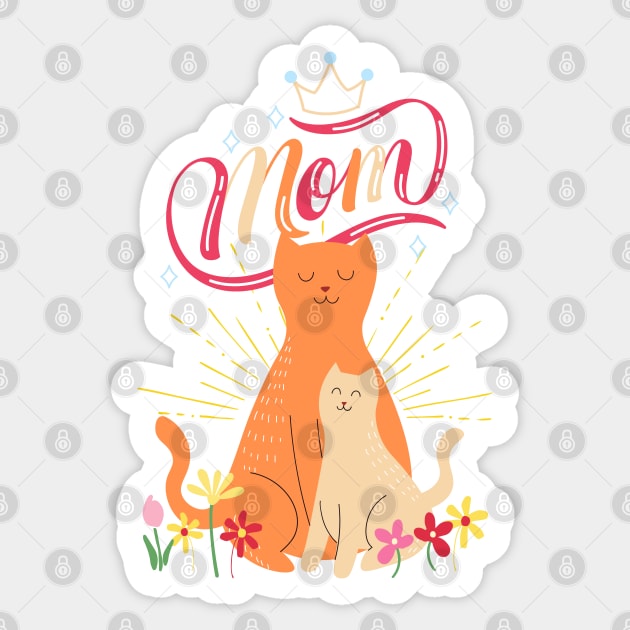 Mom Cat Sticker by leBoosh-Designs